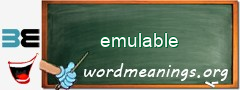 WordMeaning blackboard for emulable